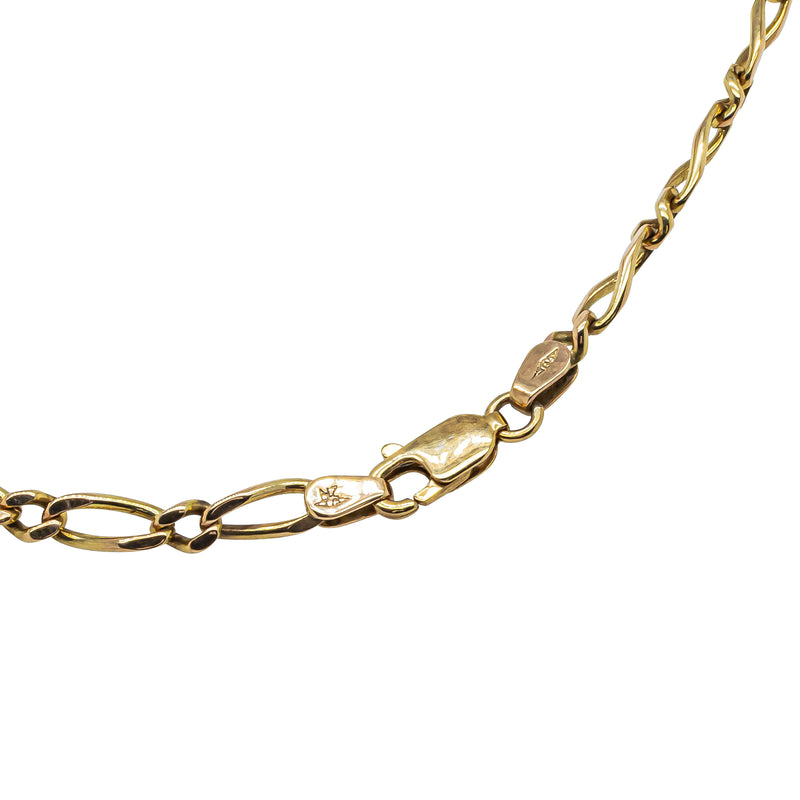 Deja Vu 9ct Yellow Gold Figaro Chain 43cm - Necklace - Walker & Hall
