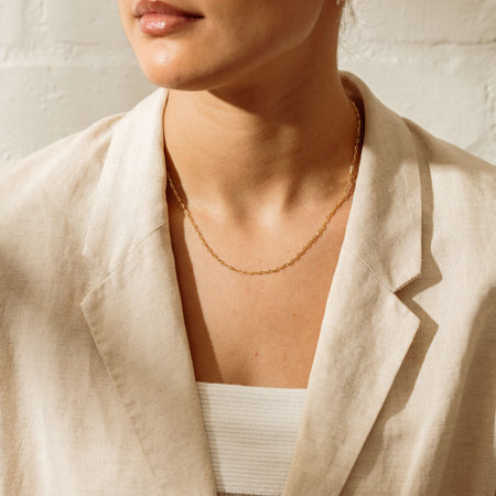 9ct Yellow Gold Fine Anchor Link Chain - Necklace - Walker & Hall