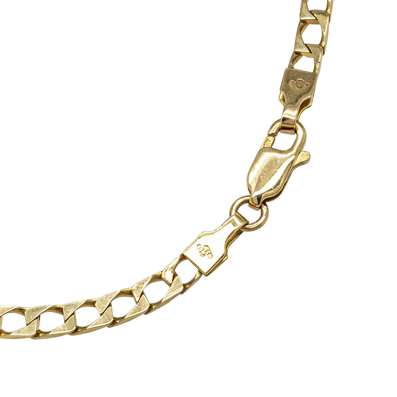 Deja Vu 9ct Yellow Gold Flat Curb Link Chain 54cm - Necklace - Walker & Hall