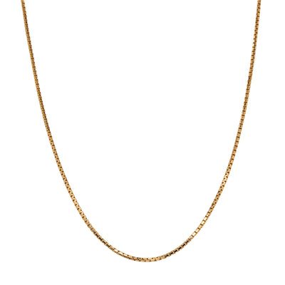 Deja Vu 18ct Yellow Gold Box Link Chain - Necklace - Walker & Hall