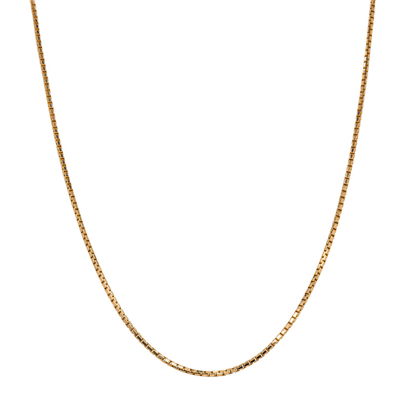 Deja Vu 18ct Yellow Gold Box Link Chain - Necklace - Walker & Hall