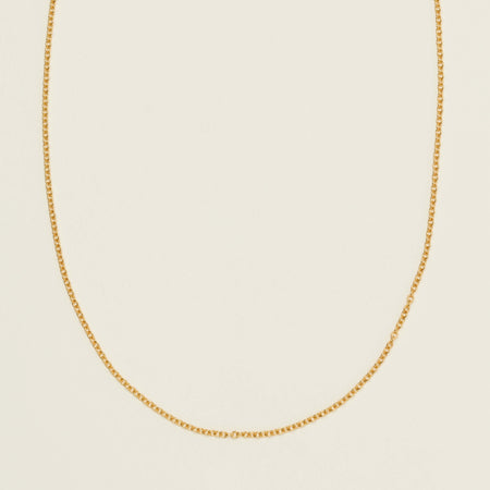 Deja Vu 9ct Yellow Gold Cable Link Necklace 69cm - Necklace - Walker & Hall