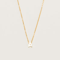 9ct Yellow Gold Noted Letter - Necklace - Walker & Hall