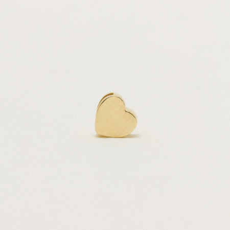 9ct Yellow Gold Noted Heart Charm - Necklace - Walker & Hall