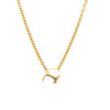 9ct Yellow Gold Noted Kiwi with Diamond Eyes Charm-Necklace-Walker & Hall