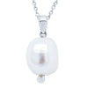 9ct White Gold Baroque Freshwater Pearl Pendant-Necklace-Walker & Hall
