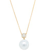 18ct Yellow Gold 14.6mm South Sea Pearl & Diamond Galaxy Pendant-Necklace-Walker & Hall