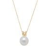 18ct Yellow Gold South Sea Pearl & Diamond Pendant-Necklace-Walker & Hall