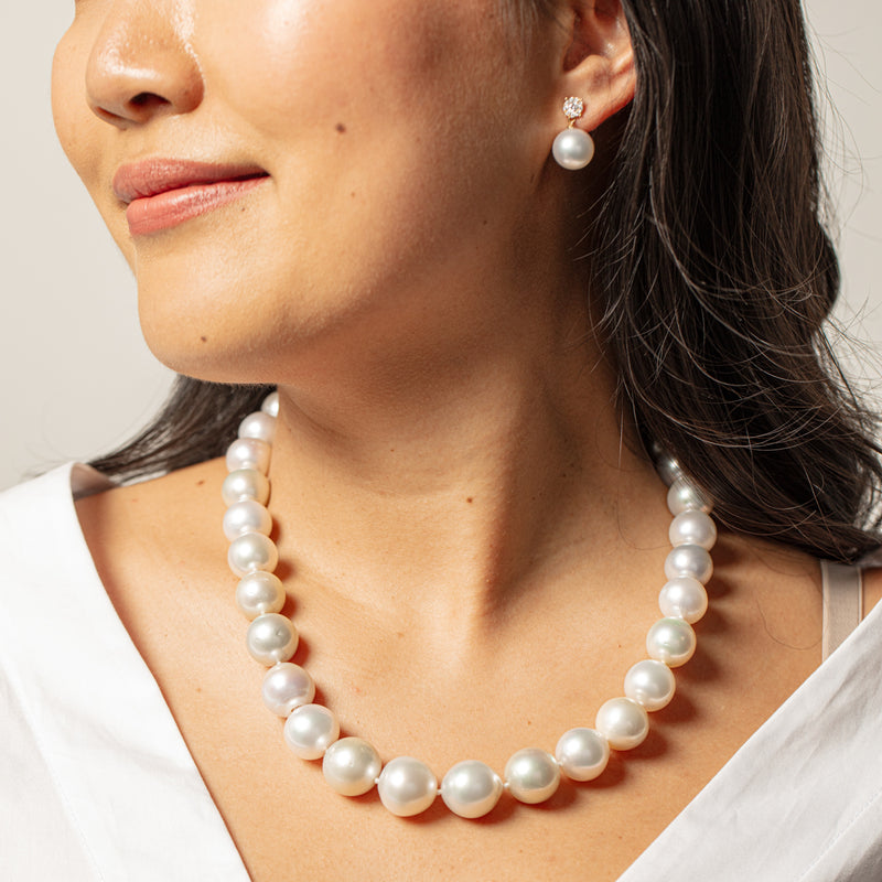 9ct Yellow Gold South Sea Pearl Strand-Necklace-Walker & Hall