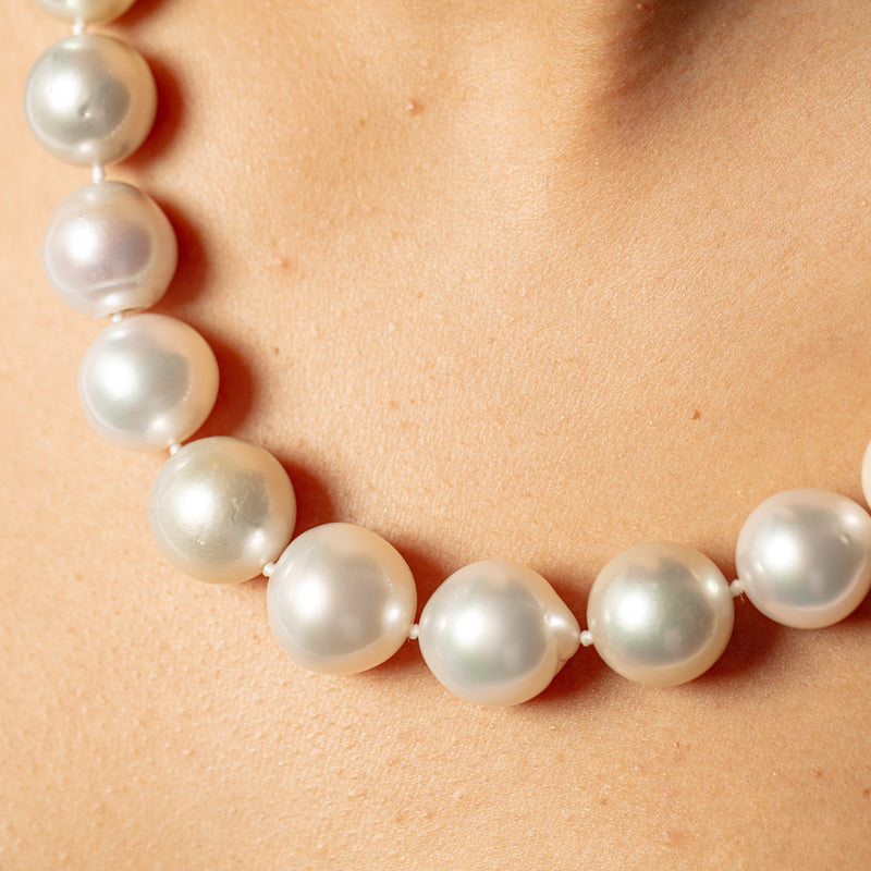 9ct Yellow Gold South Sea Pearl Strand-Necklace-Walker & Hall