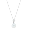 18ct White Gold South Sea Pearl & Diamond Pendant-Necklace-Walker & Hall