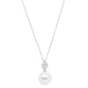 18ct White Gold South Sea Pearl & Diamond Pendant-Necklace-Walker & Hall