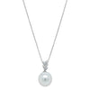 18ct White Gold South Sea Pearl & Diamond Pendant-Necklace-Walker & Hall