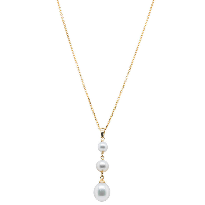 9ct Yellow Gold Freshwater Pearl Rosalind Necklace-Necklace-Walker & Hall