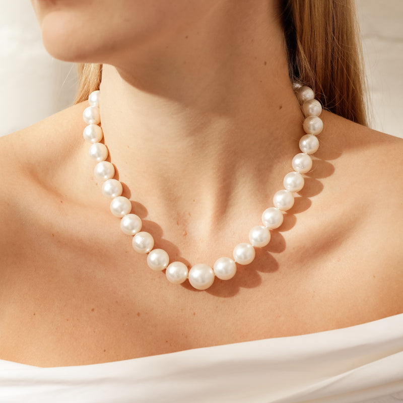 18ct White Gold South Sea Pearl Strand-Necklace-Walker & Hall