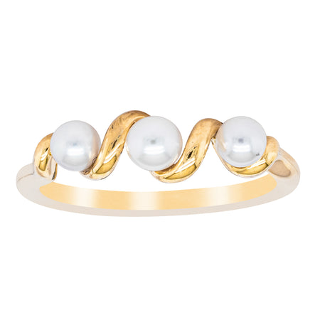 18ct Yellow Gold Akoya Pearl Margaux Ring-Ring-Walker & Hall
