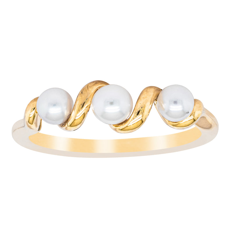 18ct Yellow Gold Akoya Pearl Margaux Ring-Ring-Walker & Hall