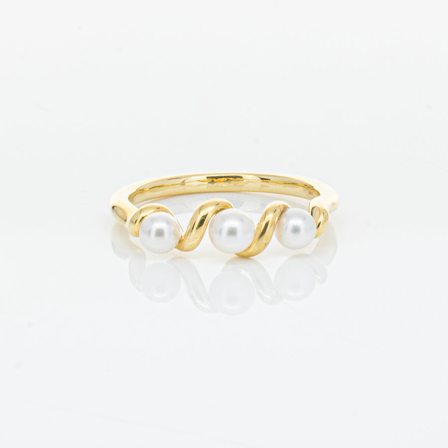 18ct Yellow Gold Akoya Pearl Margaux Ring-Ring-Walker & Hall