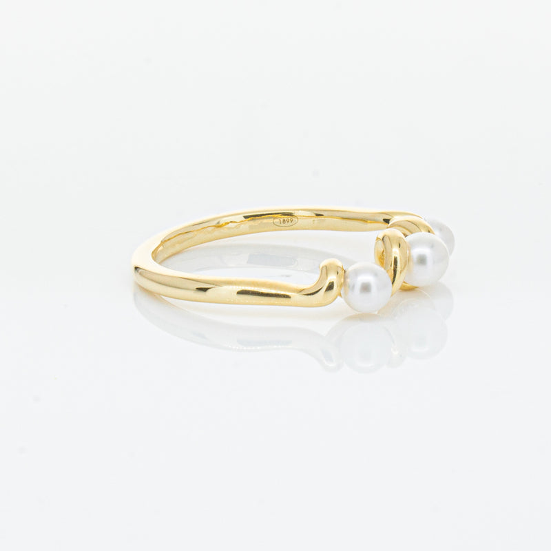 18ct Yellow Gold Akoya Pearl Margaux Ring-Ring-Walker & Hall