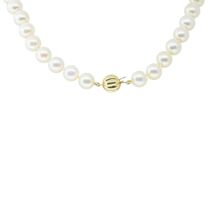 9ct Yellow Gold Akoya Pearl Strand-Necklace-Walker & Hall
