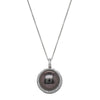 18ct White Gold Tahitian Pearl & Diamond Pendant-Necklace-Walker & Hall
