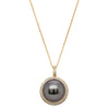 18ct Yellow Gold Tahitian Pearl & Diamond Pendant-Necklace-Walker & Hall