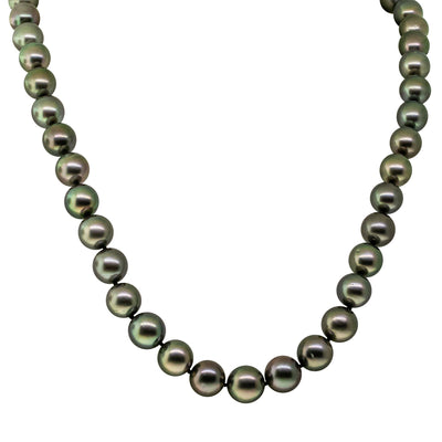 9ct Yellow Gold Tahitian Black Pearl Strand-Necklace-Walker & Hall