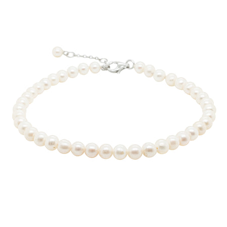 Sterling Silver Freshwater Pearl Zelda Bracelet-Bracelet-Walker & Hall
