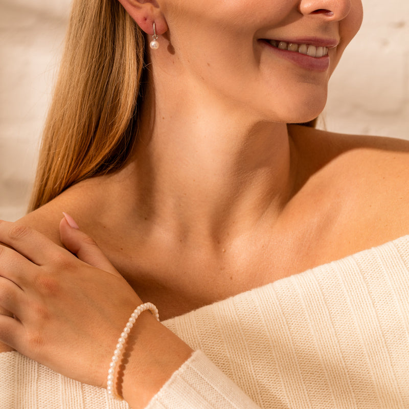 Sterling Silver Freshwater Pearl Zelda Bracelet-Bracelet-Walker & Hall