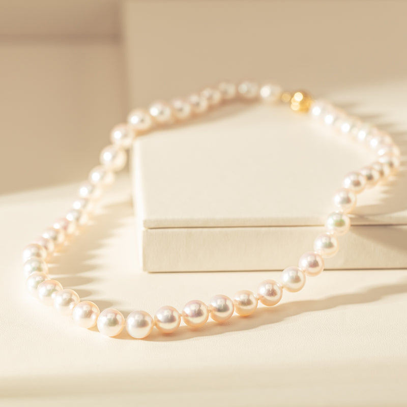 9ct Yellow Gold Akoya Pearl Strand-Necklace-Walker & Hall