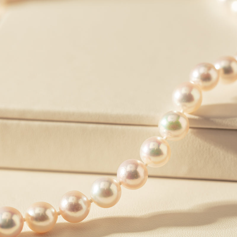 9ct Yellow Gold Akoya Pearl Strand-Necklace-Walker & Hall