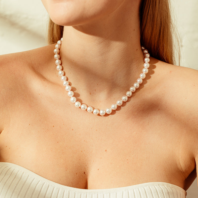 9ct Yellow Gold Akoya Pearl Strand-Necklace-Walker & Hall