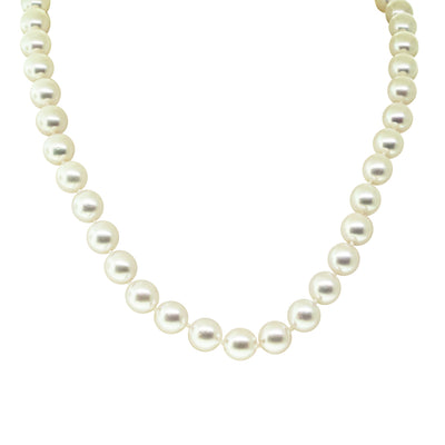 9ct White Gold Akoya Pearl Strand-Necklace-Walker & Hall