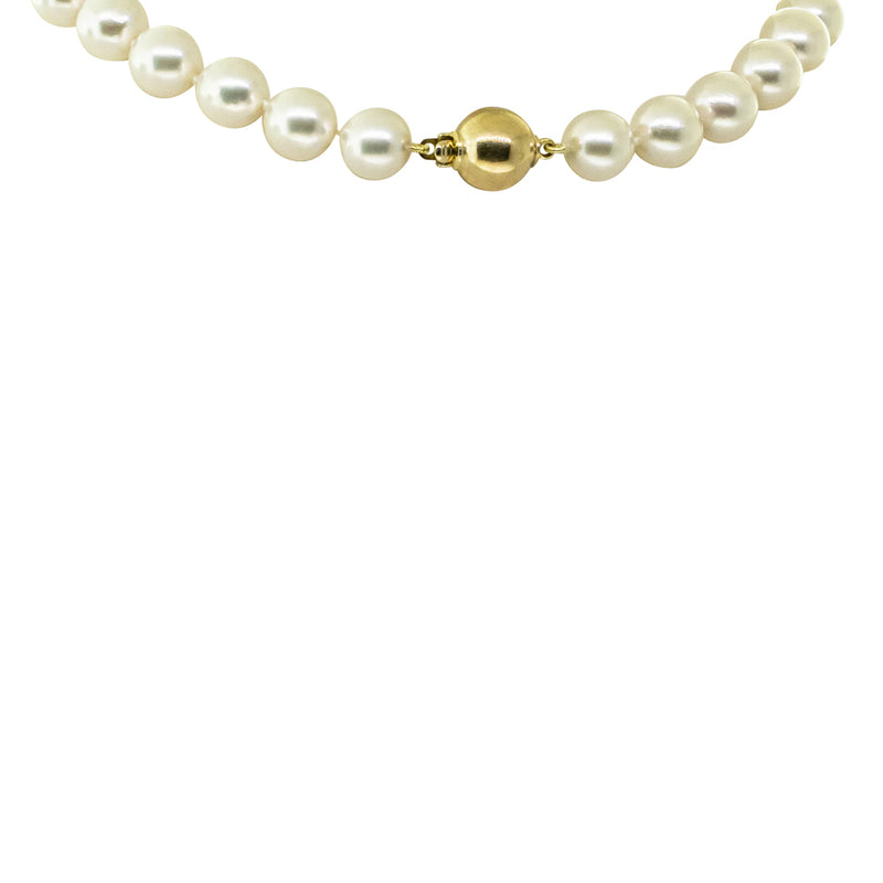 9ct Yellow Gold Akoya Pearl Strand-Necklace-Walker & Hall