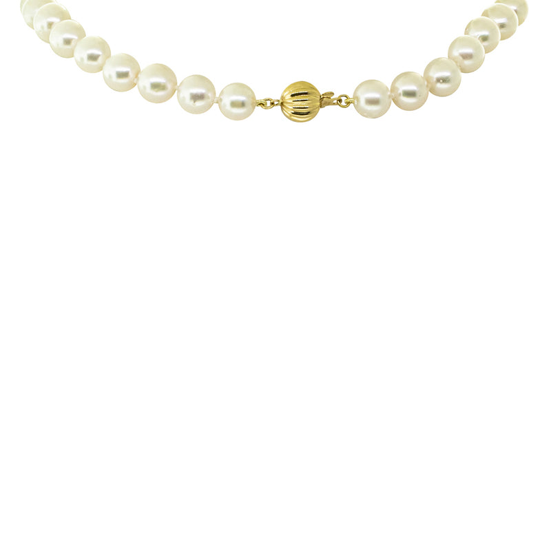 9ct Yellow Gold Akoya Pearl Strand-Necklace-Walker & Hall