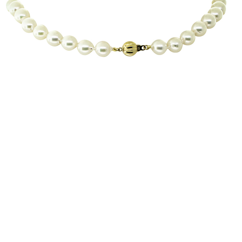 9ct Yellow Gold Akoya Pearl Strand-Necklace-Walker & Hall