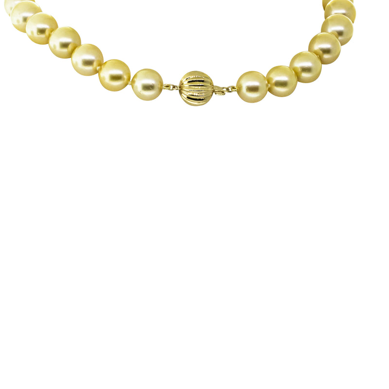 9ct Yellow Gold South Sea Pearl Strand-Necklace-Walker & Hall
