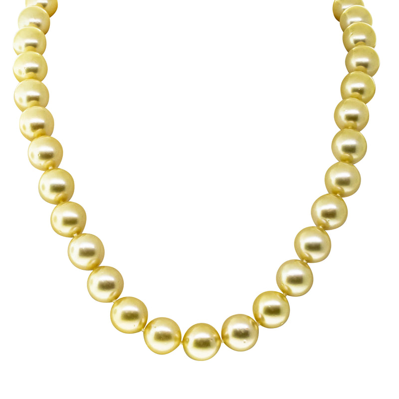 9ct Yellow Gold South Sea Pearl Strand-Necklace-Walker & Hall