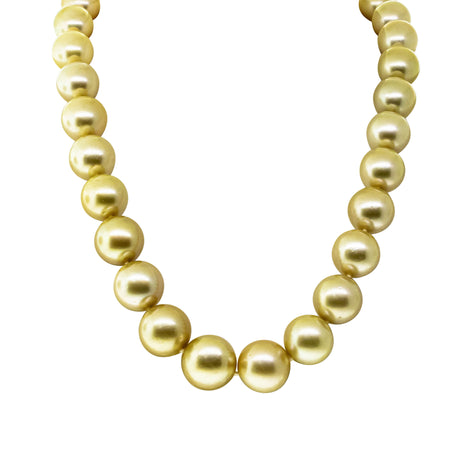 9ct Yellow Gold Golden South Sea Pearl Strand-Necklace-Walker & Hall