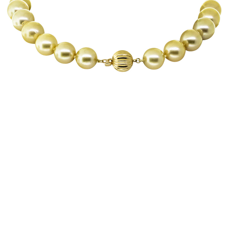 9ct Yellow Gold Golden South Sea Pearl Strand-Necklace-Walker & Hall