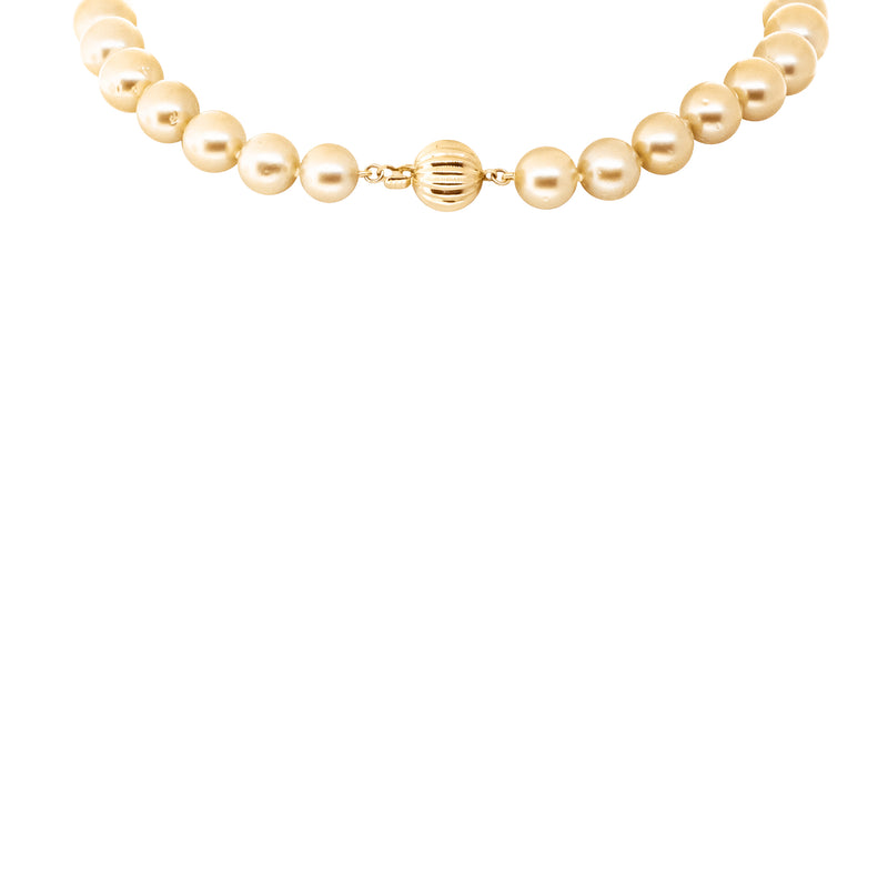 9ct Yellow Gold South Sea Pearl Strand-Necklace-Walker & Hall