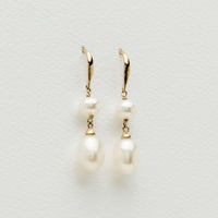 9ct Yellow Gold Freshwater Pearl Rosie Earrings - Earrings - Walker & Hall