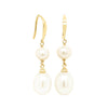 9ct Yellow Gold Freshwater Pearl Rosie Earrings-Earrings-Walker & Hall
