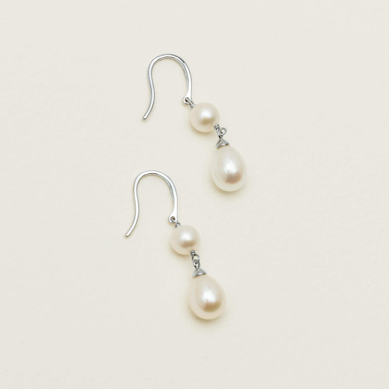 Sterling Silver Freshwater Pearl Rosie Earrings - Earrings - Walker & Hall