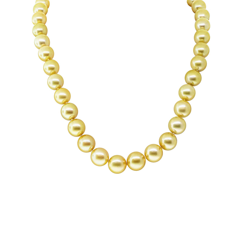 18ct Yellow Gold South Sea Pearl Strand-Necklace-Walker & Hall