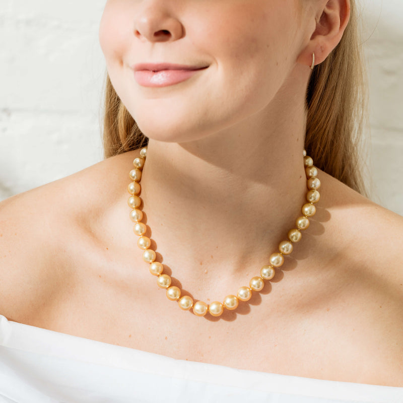 18ct Yellow Gold South Sea Pearl Strand-Necklace-Walker & Hall