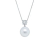 18ct White Gold 13.4mm South Sea Pearl & Diamond Galaxy Necklace-Necklace-Walker & Hall