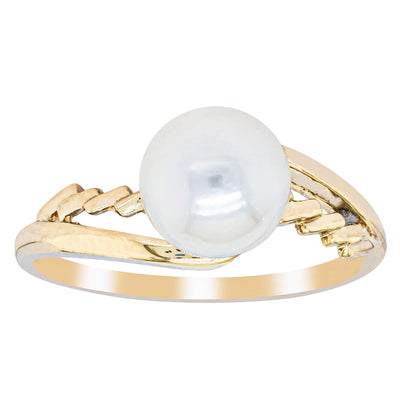 Deja Vu 14ct Yellow Gold Akoya Pearl Ring-Ring-Walker & Hall