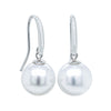 9ct White Gold 10mm South Sea Pearl Earrings-Earrings-Walker & Hall