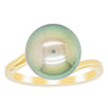 18ct Yellow Gold 11mm Tahitian Black Pearl Ring-Ring-Walker & Hall